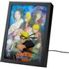 Grupo Erik Quadro Luminoso LED Naruto Shipuden Manga - Lampada da Tavolo Decorativa con Cornice per Gaming Room, Effetto Doppia Immagine e 15 Modalità di Luce | Cavo USB Incluso (20 x 28 x 5 cm)