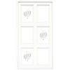 Deknudt Frames - Cornice per 6 foto - Bianco - con doppio passepartout - Dimensioni immagine: 10 x 15 cm - in legno MDF - da appendere - multipla - incollaggio - S65KK1 P6 10 x 15 cm