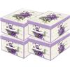 Lavatelli Set 4 Scatole Armadio Portaoggetti con Coperchio al profumo di Violetta - Organizer Cambio Stagione in Cartone 35 x 25 x 17.5 cm - Made in Italy, Resistenti, Facili da Montare, con Maniglie