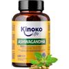 Kinoko life ASHWAGANDHA 800 mg - 180 Capsule | Estratto 10:1 con Pepe Nero (Piperina) | Adattogeno Naturale per Stress, Cortisolo ed Energia Mentale - Kinoko Life