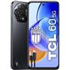 TCL 60 5G, Smartphone 5G, Display NXTVISION 6.8 120Hz HD+, RAM 16GB, Memoria 256GB, Doppia Fotocamera 50MP con Macro + 5MP UW, Batteria 5200mAh, 18W Fast Charge, Space Grey +Cavo USB-C Aggiuntivo