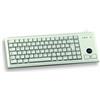 CHERRY G84-4400, Tastiera Compatta con Trackball, Layout per la Francia (AZERTY), Cablate (Connessione PS/2), 2 Tasti Mouse, Switch Meccanici ML, Grigio