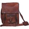 Komal's Passion Leather Borsa a tracolla per iPad Messenger in pelle robusta da 11 pollici (marrone)