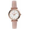 Fossil Orologio Carlie da donna, Movimento al quarzo a tre lancette con cinturino in pelle, Rosa Chiaro