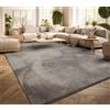 TT Home Tappeto Salotto Pelo Corto Monocolore Design Moderno Lavabile, Colore: Grigio, Dimensione:300x400 cm
