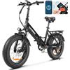 SAMEBIKE XWC05 Bici elettriche per adulti con batteria rimovibile 48V 13AH Mountain Ebike 20x4.0 pollici Fat Tire 7 velocità Nero Rosso