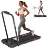 RAOO MIN tapis roulant, 1-12 km/h, motore 2,25 HP, walking pad e tapis roulant salvaspazio, pieghevole, 2 in 1,con telecomando/display LED, supporto per cellulare.
