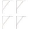 Amig - Staffa per Mensole Mod.9 Set da 4 Pezzi - Reggimensola Robusto per Mensole e Ripiani, Elevata Capacità di Carico - 300 x 225 mm, Fino a 260 kg - Acciaio - Bianco