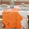 PETTI Artigiani Italiani - Tovaglia Runner Tavolo Moderno Elegante Effetto Marmo Arancione, 100% Made in Italy