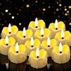 innislink LED Candele, Candele Senza Fiamma a LED con Funzione Timer 12pcs lumini FLAC Nucleo Candela elettrica a Batteria luci Decorazione per Albero di Natale Pasqua Festa di Matrimonio - Bianco