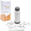GOLIBER Churro Maker Machine - 8 diversi ugelli per Churros Maker Machine - Churreras Para Churros e Cheese Straw Press - Punta per Churro Piping Easy Handle (Grigio)