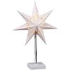 Spetebo Lampada da tavolo a LED a forma di stella di Natale, 47 x 35 cm, alimentata a batteria, con 8 LED a luce bianca calda, decorazione per finestra e tavolo