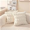 Woplagyreat Federe Cuscini Divano 45 x 45 Confezione da 2 Fodere Cuscino Copricuscini Copri Federa Copricuscino Decorativi Arredo Pillow Cover Decorativo Casa Soprammobili Moderni Bianca Peluche Spiga di Grano