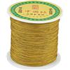 Craftdady- Cordoncino in nylon intrecciato per perline da 0,5 mm, per nodi cinesi, macramè, braccialetti fai da te, collane e gioielli, da 137 metri, colore: giallo oro