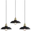 Newrays 3 Lampada a Sospensione Nera Stile Farmhouse, Lampada da Soffitto Industriale per Ristorante, Isola, Corridoio, Sala da Pranzo