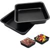 Xusxes 2 Pezzo Teglie Forno Antiaderenti Stampo, Teglia Forno Quadrata, Teglie da Forno Quadrate, con Rivestimento Antiaderente, Ideale per Torte, Brownie/Lasagne, Sana e Facile da Pulire, 22,5 x 25 x 5 cm