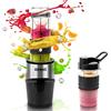Duronic BL520 Mini frullatore elettrico 500W, Frullatore portatile con 2 borracce da 570ml e 400ml senza BPA, Blender compatto portatile, Frullatore per smoothie, cocktail, cibo per bebe, frullati
