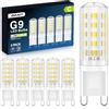 QOJUX 3.2 W G9 Lampadine Led Bianco Freddo, Classe Energetica C, 34 Led 520LM Lampadina G9 Equivalente A 40-50W Alogena, 6000K Ca 220-240V Senza Sfarfallio Non Dimmerabile Confezione Da 5