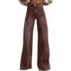 Generic Jeans a gamba larga da donna ispirati agli anni '90, pantaloni streetwear Y2K a vita alta 2025, Marrone, M