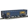Walthers Trainline Offset Hopper-Ready to Run-CSX Transportation (Blue, Yellow; Boxcar Logo) 931-1425 Ho Scale Model Railroad - Freight Model