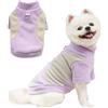 Yoolhamy Vestiti per cani di piccola taglia, maglione invernale in pile caldo con anello a D, morbido cappotto per chihuahua, schnauzer, shih tzu, yorkie, bulldog francese (viola, L)