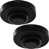 Oktaplex motion Oktaplex - Set di 2 rilevatori di presenza Pia a soffitto per interni ed esterni a 360°, sensore di movimento a infrarossi, IP65, 230 V, sensore di movimento, colore: Nero