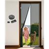 HOMGEN Tenda a Zanzariera Magnetica 80 x 200cm Zanzariera Magnetica per Porte Nero Rete Fine Nessun Attrezzo Richiesto Tenda Totalmente Magnetiche Chiusura Automatica per Bambini e Animali Domestici