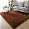 Treer Tappeto Salotto Moderno Pelo Corto Lavabile Morbido Tappeti per Soggiorno Tappeti per Interni Ultra Morbidi Tappeti, per Divano Camera da Letto Home Decor (160x230cm,Marrone)
