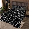 Homemissing Copriletto trapuntato a triangolo geometrico a righe geometriche, per bambini, ragazzi e ragazze, set moderno di lusso, decorazione per camera da letto, per letto matrimoniale