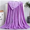 Highdi Coperta Pile Divano Plaid, Morbida Coperte per Letto Singolo Matrimoniale Soffice e Calda Coperta Pile Invernale per Animali Bambini Adulti (180x200CM,Viola Chiaro)