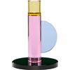 HÜBSCH - Portacandela Astro - Rosa - Trasparente