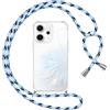 Pnakqil Cover per OPPO Reno 14 F/FS 5G con Cordino, Trasparente Custodia con Laccio Tracolla Cellulare Girocollo Collana Protettiva per Oppo Reno14 FS 6.57 Pollic, Blu