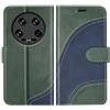 BoxTii Cover per Xiaomi 14 Ultra, Custodia in PU Pelle Portafoglio, Magnetica Flip Cover a Libro con Slot per Schede per Xiaomi 14 Ultra, Verde