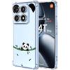 BORYA Cover per Xiaomi 14T Pro, Transparent Morbida Silicone TPU Bumper Custodia, Ultra Sottile Antiurto Setoso Semplice Elegante Pattern Case, E3463