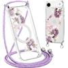 Xylota Magnetica Cover con Cordino per iPhone Air 6,6 Compatibile con MagSafe, Aesthetic Motivo Disegni Trasparente Custodia, Antiurto Protettiva Case con Laccio Tracolla per iPhone 17 Air, Fiori 02