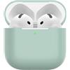 Nemteur Custodia per Airpods 4, Case Protettiva Sottile in Silicone per AirPods 4th 2024 (USB-C) Cover in Silicone Visibile con LED Frontale, Cloud Grey