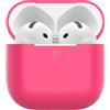 Nemteur Custodia per Airpods 4, Case Protettiva Sottile in Silicone per AirPods 4th 2024 (USB-C) Cover in Silicone Visibile con LED Frontale, Watermelon Red