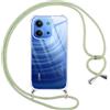 Pnakqil Cover per Xiaomi Redmi 15C 5G/4G con Cordino, Trasparente Custodia con Laccio Tracolla Cellulare Girocollo Collana Protettiva per Xiaomi Redmi 15C 6.9 Pollic, Verde