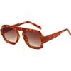YAMEIZE Retro Occhiali da Sole Pilota Quadrati Donna - Uomo Vintage Anni 70 Classici Occhiali Protezione UV400 (Leopardo Marrone Chiaro)