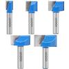 WSOOX - Set di 5 punte per fresa con codolo da 8 mm, per fresatura del legno, 10/15/20/25/30 mm