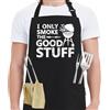 LSUO BAOFU Grembiule da cucina regolabile, grembiuli divertenti per uomo con 2 tasche - regalo di compleanno per la festa del papà per papà grembiule da cucina chef cucina grigliate barbecue