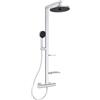 Ideal Standard ALU+ colonna doccia termostatica, 2 mensole, doccetta a mano e soffione Matt Silver