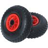 BAKAJI Set 2 Ruote Pneumatiche per Carrello 26 cm Gomma 3.00-4 Ricambio ruote carretto