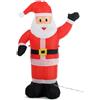 BAKAJI Gonfiabile Babbo Natale Grande Altezza 120 Cm Con Illuminazione Led Per Esterno