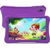PRITOM Tablet Android per bambini PRITOM da 10 pollici, 4 GB (2+2)+32 GB, Quad Core, 6000 mAh, WiFi 6, doppia fotocamera, Bluetooth, tablet per bambini