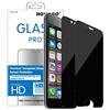 NOVAGO Compatibile con iPhone 7, iPhone 8, iPhone SE 2020, iPhone SE 2022, confezione da 2 pellicole in vetro temperato anti spia (colorato) e resistente
