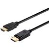 AISENS - A125-0364 cavo convertitore Displayport a HDMI, dp maschio a HDMI maschio, nero, 2,0 m