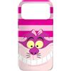 Disney Custodia per iPhone 17 Pro Max Disney Alice nel Paese delle Meraviglie Stregatto Rosa Strisce