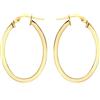 Carissima Orecchini creoli ovali da donna in oro giallo 9 ct