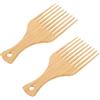 LALADEFIEE 2 pezzi Pettini Denti Larghi in Legno di Bambù per Pettini per Acconciature Resistenti e Pratici Adatti per Lunghi e Corti Antiperdite e Confortevoli per Quotidiano